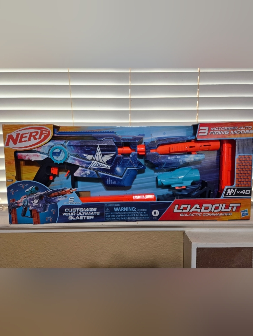 NERF LDX Galactic Blaster - Blue and Orange Kids Toy Blaster